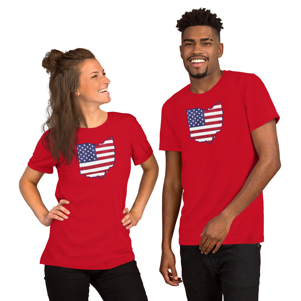 OH USA Flag - Unisex t-shirt